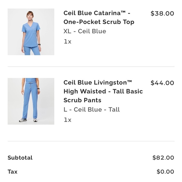 Ceil Blue Figs Scrub Set L/XL - Picture 5 of 5